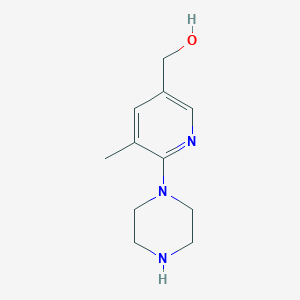 molecular formula C11H17N3O B11809361 (5-Methyl-6-(piperazin-1-yl)pyridin-3-yl)methanol CAS No. 1355202-96-8