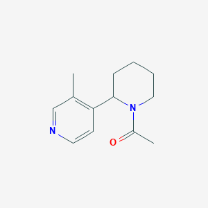 molecular formula C13H18N2O B11809401 1-(2-(3-Methylpyridin-4-yl)piperidin-1-yl)ethanone 