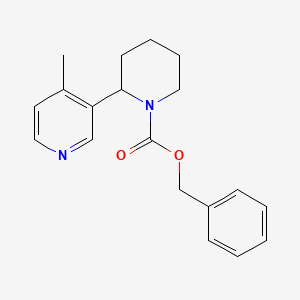 molecular formula C19H22N2O2 B11809409 Benzyl 2-(4-methylpyridin-3-yl)piperidine-1-carboxylate 