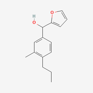 molecular formula C15H18O2 B11809513 Furan-2-yl(3-methyl-4-propylphenyl)methanol 