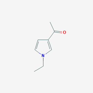 molecular formula C8H11NO B11809520 1-(1-Ethyl-1H-pyrrol-3-yl)ethanone CAS No. 128942-90-5