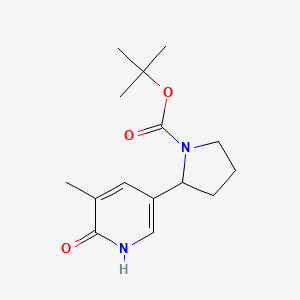 molecular formula C15H22N2O3 B11809537 tert-Butyl 2-(6-hydroxy-5-methylpyridin-3-yl)pyrrolidine-1-carboxylate 