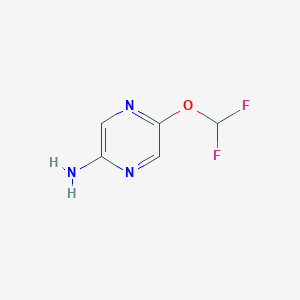 molecular formula C5H5F2N3O B11809546 5-(Difluoromethoxy)pyrazin-2-amine 