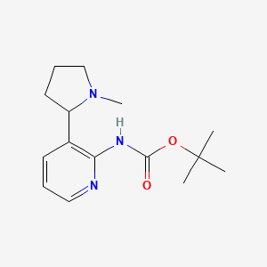 molecular formula C15H23N3O2 B11809622 tert-Butyl (3-(1-methylpyrrolidin-2-yl)pyridin-2-yl)carbamate 