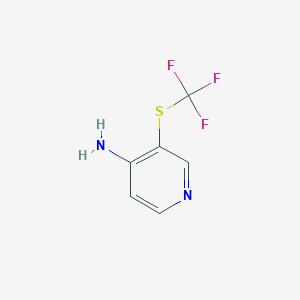 molecular formula C6H5F3N2S B11809629 3-((Trifluoromethyl)thio)pyridin-4-amine 