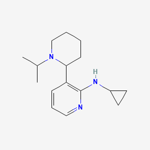 molecular formula C16H25N3 B11809661 N-Cyclopropyl-3-(1-isopropylpiperidin-2-yl)pyridin-2-amine 