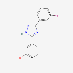 molecular formula C15H12FN3O B11809672 5-(3-Fluorophenyl)-3-(3-methoxyphenyl)-1H-1,2,4-triazole 