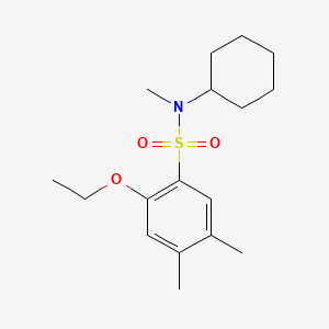 molecular formula C17H27NO3S B1180970 N-cyclohexyl-2-ethoxy-N,4,5-trimethylbenzenesulfonamide 