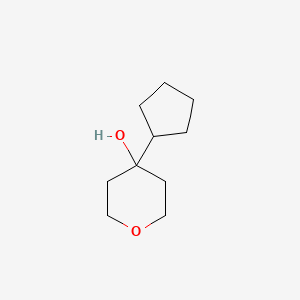 molecular formula C10H18O2 B11809755 4-Cyclopentyltetrahydro-2H-pyran-4-OL 