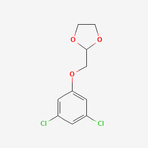 molecular formula C10H10Cl2O3 B11809776 2-((3,5-Dichlorophenoxy)methyl)-1,3-dioxolane 