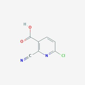 molecular formula C7H3ClN2O2 B11809787 6-Chloro-2-cyanonicotinic acid 