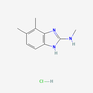 molecular formula C10H14ClN3 B11809818 N,4,5-Trimethyl-1H-benzo[d]imidazol-2-amine hydrochloride 