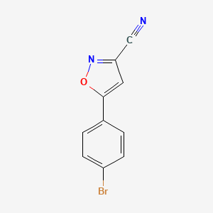 molecular formula C10H5BrN2O B11809824 5-(4-Bromophenyl)isoxazole-3-carbonitrile 