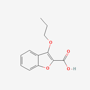 molecular formula C12H12O4 B11809834 3-Propoxybenzofuran-2-carboxylic acid 