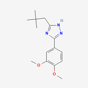 molecular formula C15H21N3O2 B11809843 5-(3,4-Dimethoxyphenyl)-3-neopentyl-1H-1,2,4-triazole 