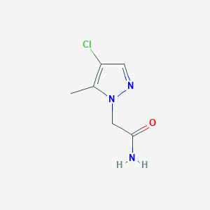 molecular formula C6H8ClN3O B11809878 2-(4-chloro-5-methyl-1H-pyrazol-1-yl)acetamide 