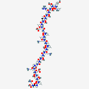 molecular formula C143H243N37O46 B118099 Preprotachykinin B (50-79) CAS No. 148597-04-0