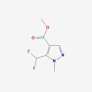 molecular formula C7H8F2N2O2 B11809909 Methyl 5-(difluoromethyl)-1-methyl-1H-pyrazole-4-carboxylate 