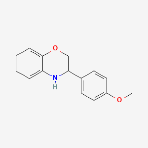 molecular formula C15H15NO2 B11809912 3-(4-Methoxyphenyl)-3,4-dihydro-2H-benzo[b][1,4]oxazine 