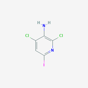 molecular formula C5H3Cl2IN2 B11809938 2,4-Dichloro-6-iodopyridin-3-amine 
