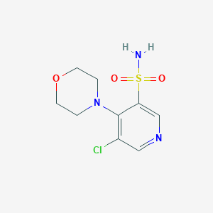 molecular formula C9H12ClN3O3S B11809998 5-Chloro-4-morpholinopyridine-3-sulfonamide 