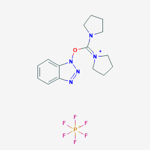 molecular formula C15H20F6N5OP B011810 (Benzotriazol-1-yloxy)dipyrrolidinocarbenium hexafluorophosphate CAS No. 105379-24-6