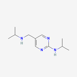 molecular formula C11H20N4 B11810013 N-Isopropyl-5-((isopropylamino)methyl)pyrimidin-2-amine 