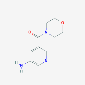 molecular formula C10H13N3O2 B11810018 (5-Aminopyridin-3-yl)(morpholino)methanone 