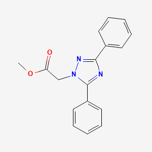 molecular formula C17H15N3O2 B11810058 methyl 2-(3,5-diphenyl-1H-1,2,4-triazol-1-yl)acetate 