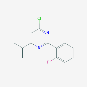 molecular formula C13H12ClFN2 B11810064 4-Chloro-2-(2-fluorophenyl)-6-isopropylpyrimidine 