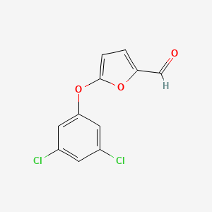 molecular formula C11H6Cl2O3 B11810082 5-(3,5-Dichlorophenoxy)furan-2-carbaldehyde 