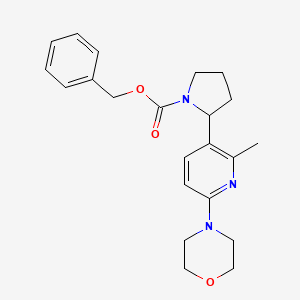 molecular formula C22H27N3O3 B11810095 Benzyl 2-(2-methyl-6-morpholinopyridin-3-yl)pyrrolidine-1-carboxylate 