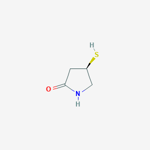 molecular formula C4H7NOS B118101 (R)-4-巯基-2-吡咯烷酮 CAS No. 157429-42-0