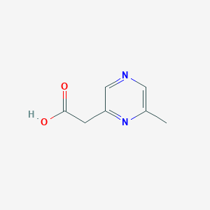 molecular formula C7H8N2O2 B11810101 2-(6-Methylpyrazin-2-yl)acetic acid 