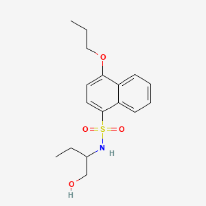 molecular formula C17H23NO4S B1181012 N-[1-(hydroxymethyl)propyl]-4-propoxy-1-naphthalenesulfonamide 