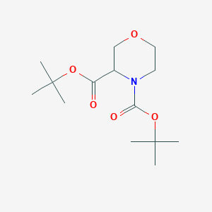 molecular formula C14H25NO5 B11810126 Di-tert-butyl morpholine-3,4-dicarboxylate 