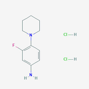 molecular formula C11H17Cl2FN2 B11810183 3-Fluoro-4-(piperidin-1-yl)aniline dihydrochloride 