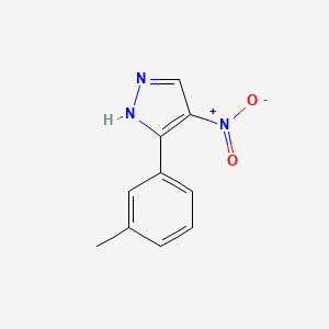 molecular formula C10H9N3O2 B11810200 4-Nitro-3-(m-tolyl)-1H-pyrazole 