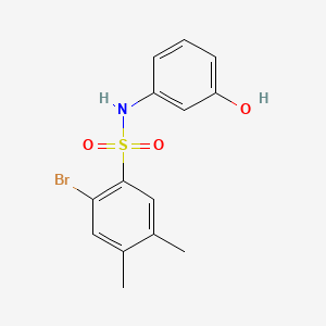 2-bromo-N-(3-hydroxyphenyl)-4,5-dimethylbenzenesulfonamide