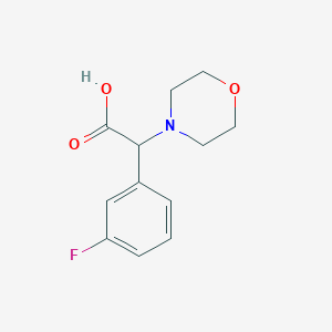 molecular formula C12H14FNO3 B11810265 2-(3-Fluorophenyl)-2-morpholinoacetic acid 