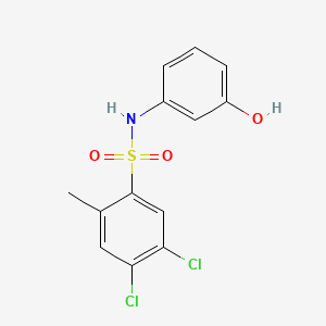 4,5-dichloro-N-(3-hydroxyphenyl)-2-methylbenzenesulfonamide