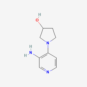 molecular formula C9H13N3O B11810321 1-(3-Aminopyridin-4-yl)pyrrolidin-3-ol 