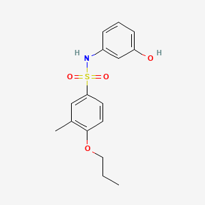 molecular formula C16H19NO4S B1181034 N-(3-hydroxyphenyl)-3-methyl-4-propoxybenzenesulfonamide 