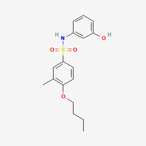 4-butoxy-N-(3-hydroxyphenyl)-3-methylbenzenesulfonamide