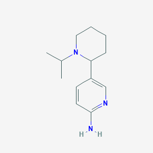 molecular formula C13H21N3 B11810368 5-(1-Isopropylpiperidin-2-yl)pyridin-2-amine 