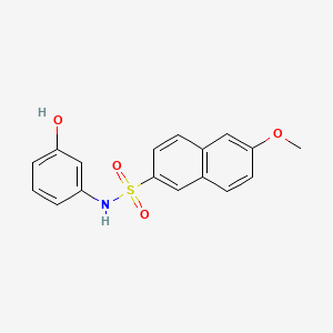 molecular formula C17H15NO4S B1181038 N-(3-hydroxyphenyl)-6-methoxy-2-naphthalenesulfonamide 
