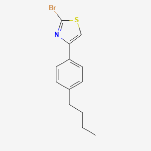 molecular formula C13H14BrNS B11810492 2-Bromo-4-(4-butylphenyl)thiazole 