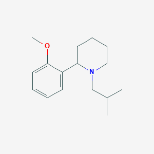 molecular formula C16H25NO B11810498 1-Isobutyl-2-(2-methoxyphenyl)piperidine 