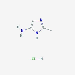 molecular formula C4H8ClN3 B11810619 2-Methyl-1H-imidazol-5-amine hydrochloride 