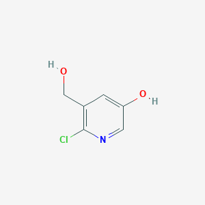 molecular formula C6H6ClNO2 B11810678 6-Chloro-5-(hydroxymethyl)pyridin-3-ol 